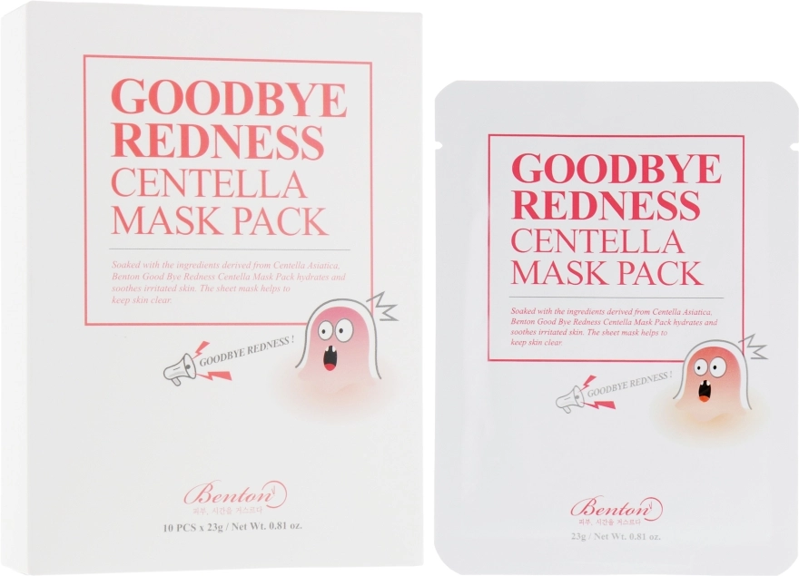 Benton Тканевая маска с центеллой азиатской Goodbye Redness Centella Mask Pack - фото N2