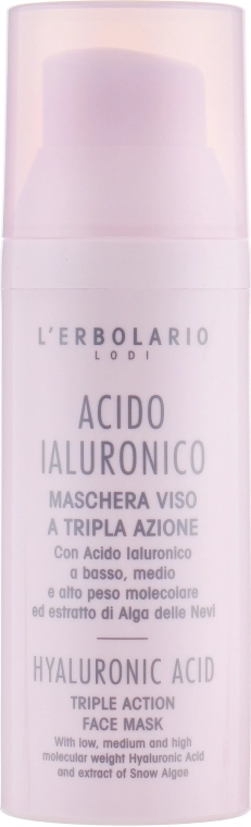 L’Erbolario Маска з гіалуроновою кислотою для обличчя Acido Ialuronico Maschera Viso a Tripla Azione - фото N2