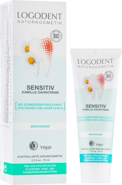 Logona Біопаста зубна, для чутливих зубів Logodent Sensitiv Toothpaste - фото N1