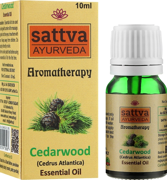 Sattva Ефірна олія "Кедр" Ayurveda Cedarwood Essential Oil - фото N2