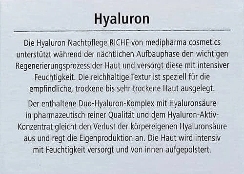 Pharma Hyaluron (Hyaluron) Крем ночной для лица Pharma Hyaluron Nigth Cream Riche - фото N4