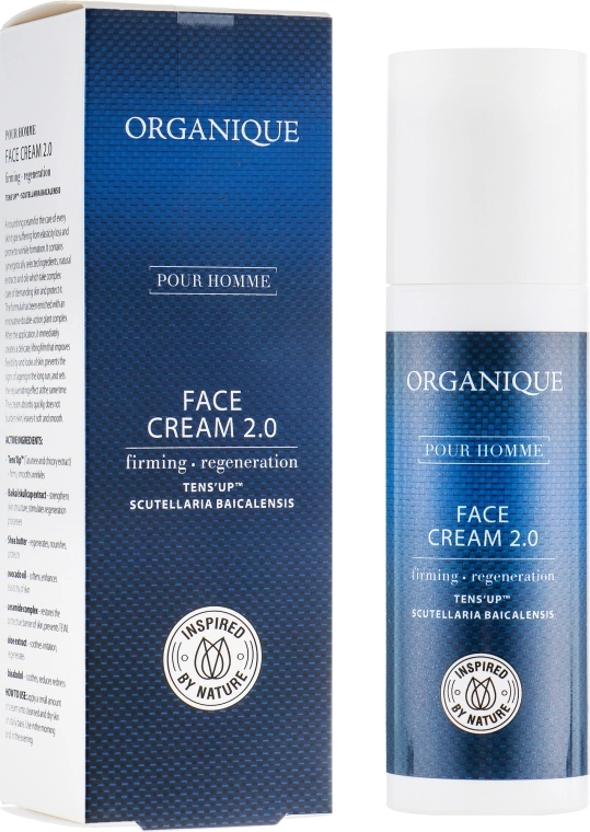 Organique Крем для лица комплексного действия для мужчин Pour Homme Firming and Regenerating Face Cream 2.0 - фото N2