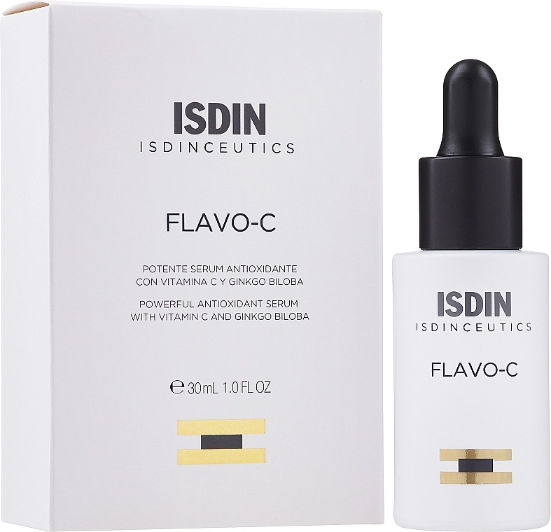 Isdin Антиоксидантная сыворотка для лица против фотостарения Isdinceutics Flavo-C Potente Serum Antioxidante - фото N2