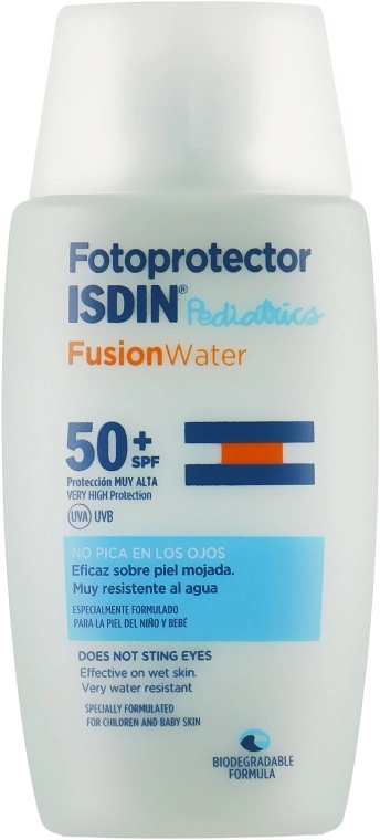 Isdin Детский флюид для тела и лица Fotoprotector Fusion Water Pediatrics SPF50+ - фото N2