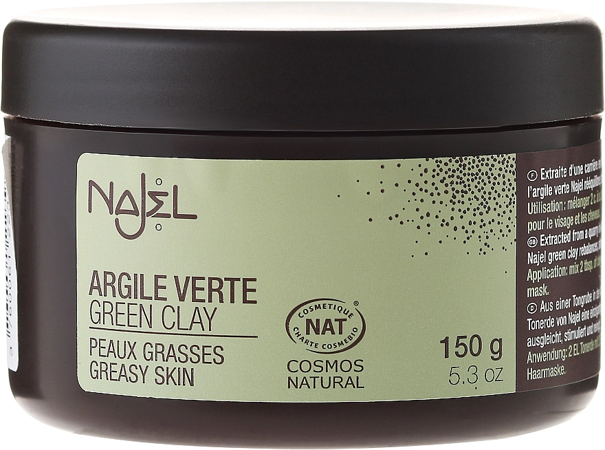 Najel Глина косметична "Зелена" Green Clay Skin Powder - фото N1