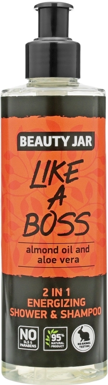 Beauty Jar Шампунь-гель для душу "Like A Boss" 2 in 1 Energizing Shower & Shampoo (з дозатором) - фото N1