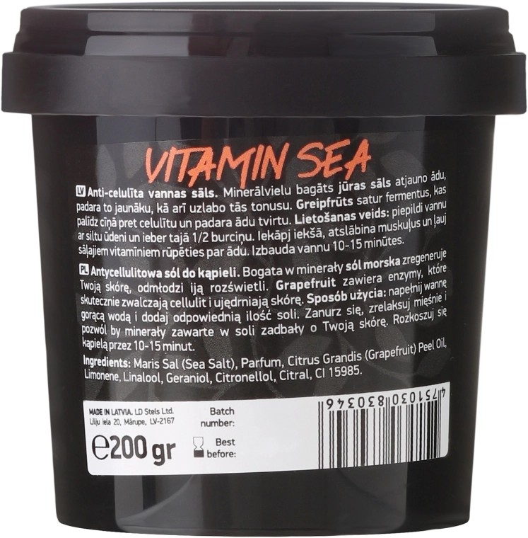 Beauty Jar Антицелюлітна сіль для ванни Vitamin Sea Anticellulite Bath Salt - фото N3