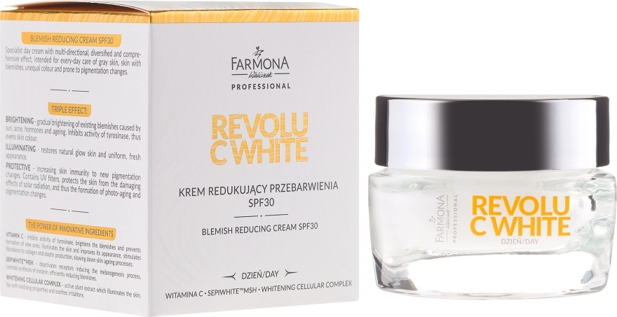 Farmona Professional Восстанавливающий крем для лица Revolu C White Blemish Reducing Cream SPF30 - фото N1