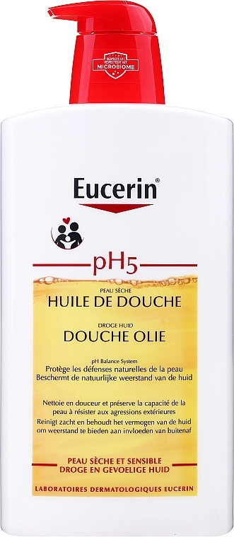 Eucerin Масло для душа для сухой и чувствительной кожи pH5 Shower Oil - фото N5