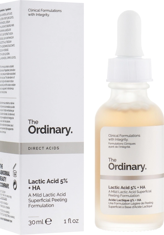 The Ordinary Сыворотка-пилинг для лица с молочной кислотой Lactic Acid 5% + HA 2% - фото N1