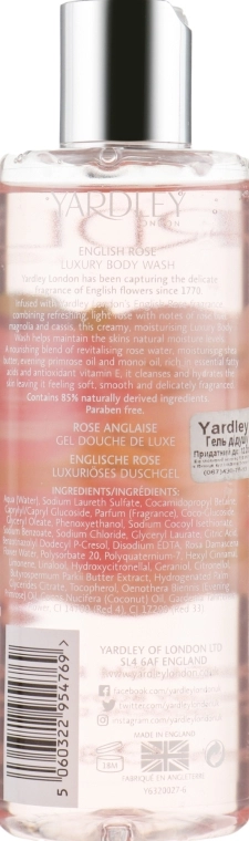 Yardley Гель для душа English Rose Body Wash - фото N2