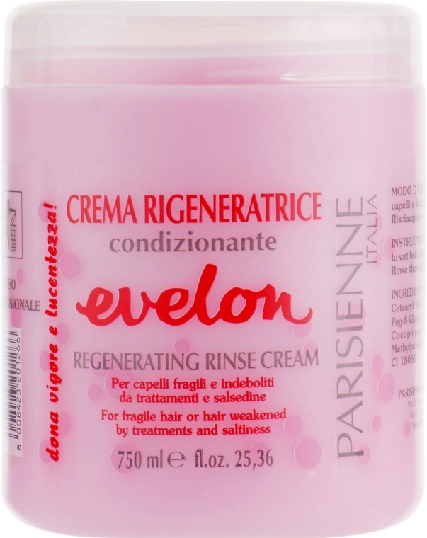 Parisienne Italia Маска восстанавливающая для волос "Розовая" Evelon Regenerating Cream - фото N3