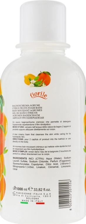 Parisienne Italia Піна для ванни "Цитрус" Fiorile Citrus Bath Foam - фото N2