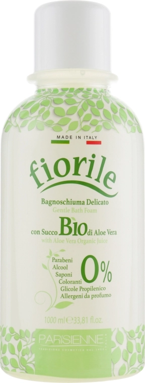 Parisienne Italia Пена для ванн "Алоэ Вера" Fiorile BIO Aloe Vera Bath Foam - фото N1