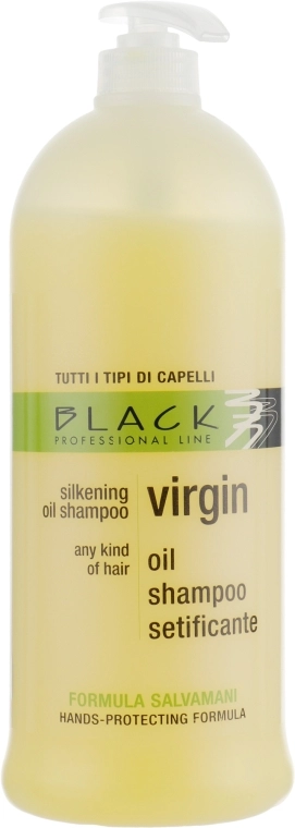 Black Professional Line Шовковий шампунь для всіх типів волосся Virgin Oil Silkening Shampoo - фото N1