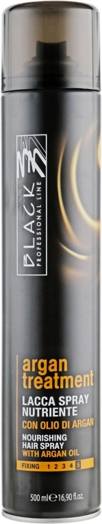 Black Professional Line Питательный лак для волос с аргановым маслом Argan Treatment Nourishing Hairspray - фото N1