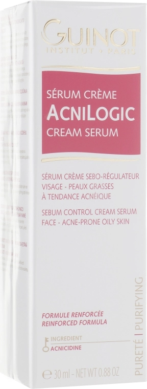 Guinot Крем-сыворотка себорегулирующая для жирной кожи Serum Acnilogic Cream Serum - фото N1