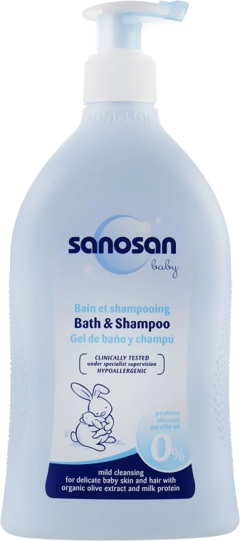 Sanosan Дитячий шампунь-гель для купання 2 в 1 Baby Bath & Shampoo - фото N3