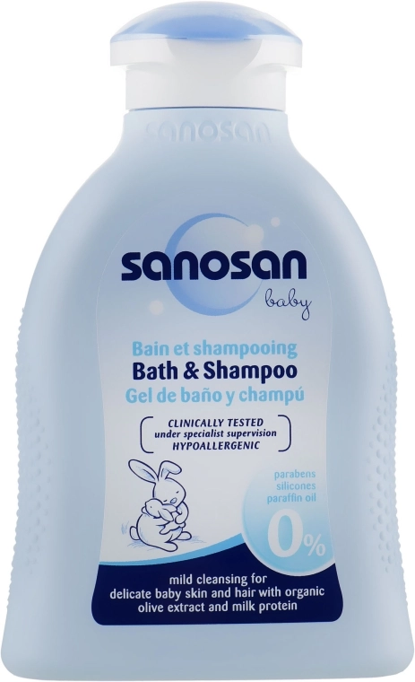 Sanosan Дитячий шампунь-гель для купання 2 в 1 Baby Bath & Shampoo - фото N1