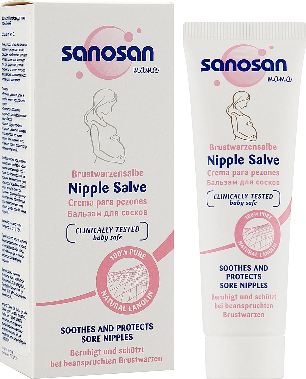 Sanosan Крем для сосків, ланоліновий Mama Nipple Salve - фото N2