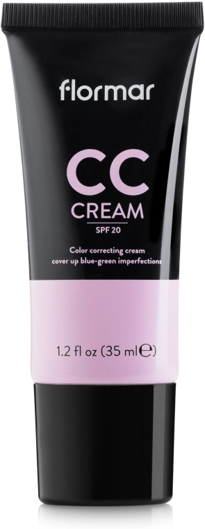 Flormar CC Cream Cover Up Blue-Green Imperfections SPF20 CC-крем для приховування плям і недоліків - фото N1