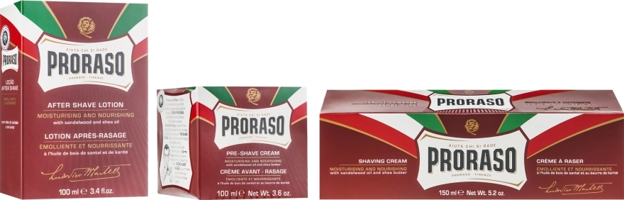 Proraso Набор Vintage Selection Primadopo (cr/100 ml + sh/cr/150 ml + ash/lot/100 ml) - фото N2