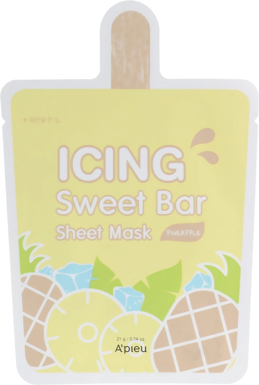 A'pieu Тканинна маска з екстрактом ананаса Icing Sweet Bar Sheet Mask Pineapple - фото N1