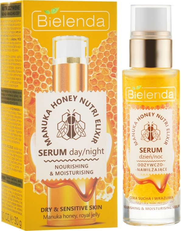 Питательная увлажняющая сыворотка - Bielenda Manuka Honey, 30 г - фото N1