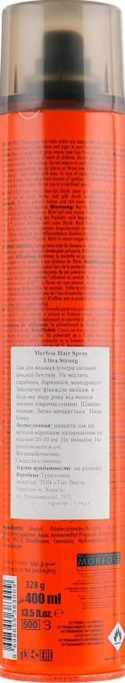 Morfose Лак для волосся без газу Ultra Strong - фото N2