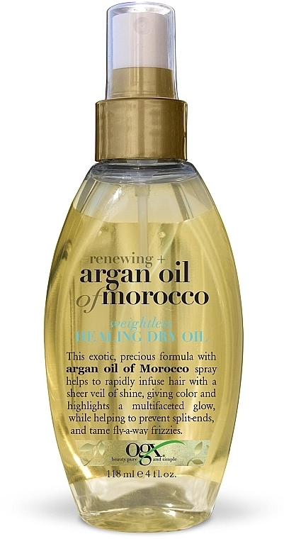 OGX Легкое сухое аргановое масло-спрей Марокко для восстановления волос Argan Oil of Morocco Oil - фото N1