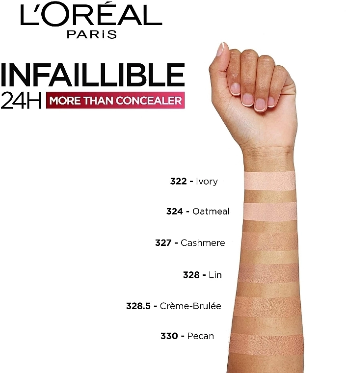 L’Oreal Paris L`Oréal Paris Infaillible More Than Concealer Стійкий багатофункціональний консилер для обличчя - фото N3