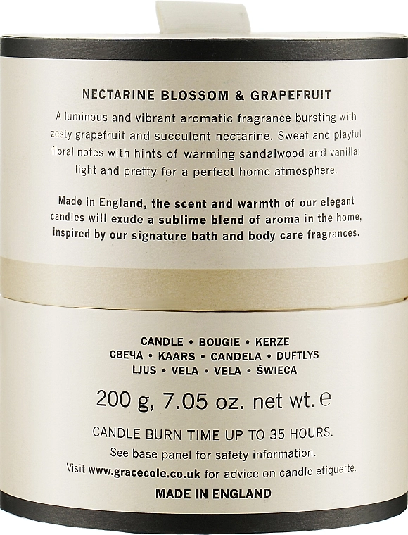 Grace Cole Ароматизированная свеча Boutique Nectarine Blossom & Grapefruit Fragrant Candle - фото N4