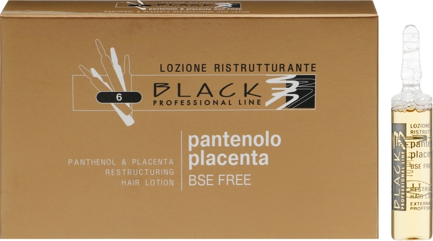 Black Professional Line Лосьон для восстановления волос с пантенолом и плацентой Panthenol & Placenta Restructuring Hair Lotion - фото N1