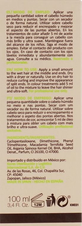 Kosswell Professional Восстанавливающее масло для волос Macadamia Oil - фото N3