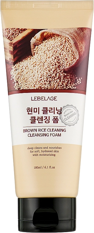 Lebelage Пенка для умывания с экстрактом бурого риса Brown Rice Cleaning Cleansing Foam - фото N1