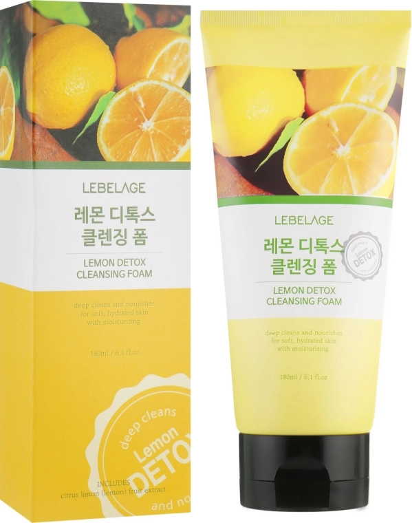 Lebelage Лимонная детокс пенка Lemon Detox Cleansing Foam - фото N1