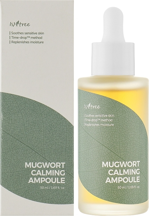 Заспокійлива сироватка для обличчя - IsNtree Mugwort Calming Ampoule, 50 мл - фото N2