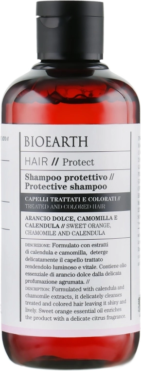 Bioearth Шампунь "Захист кольору" для фарбованого волосся Hair Protective Shampoo - фото N1