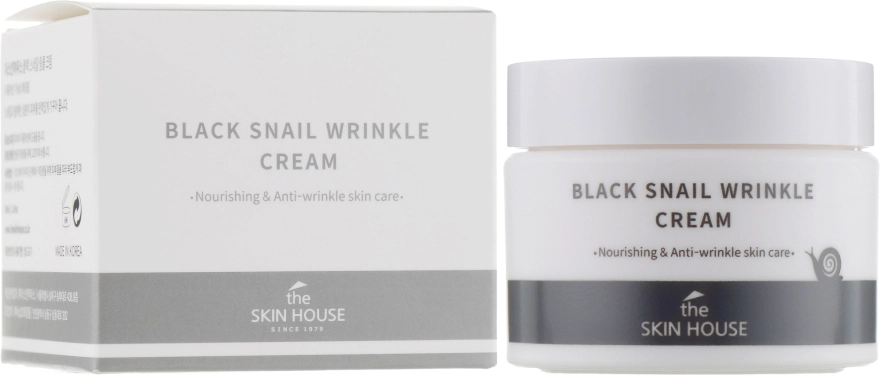 The Skin House Питательный крем с коллагеном и муцином чёрной улитки Black Snail Wrinkle Cream - фото N1