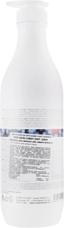 Шампунь для світлого волосся - Milk Shake Silver Shine Light Shampoo, 1000 мл - фото N2