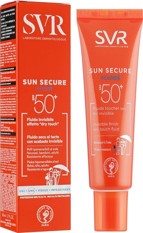SVR Солнцезащитный флюид Sun Secure Dry Touch Fluid SPF 50 - фото N1