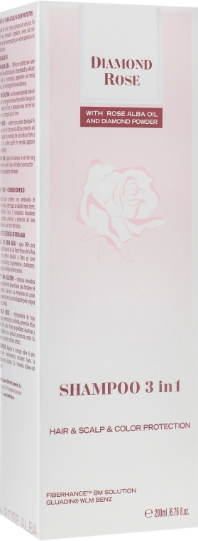 BioFresh Шампунь 3 в 1 "Волосся + шкіра + захист кольору" Diamond Rose Shampoo 3 in 1 - фото N1