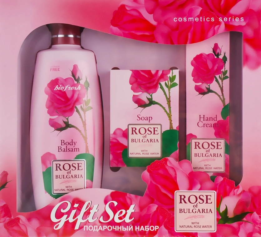 BioFresh Набір Rose of Bulgaria Gift Set (b/balm/330ml + soap/100g + h/cr/75ml) - фото N1