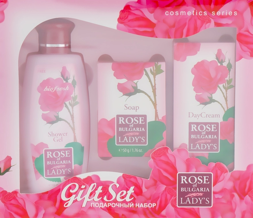 BioFresh Набір Rose of Bulgaria Gift Set (sh/gel/100ml + soap/50g + f/cr/30ml) - фото N1