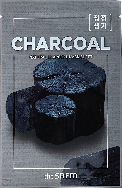 The Saem Тканевая маска с древесным углем Natural Charcoal Mask Sheet - фото N1