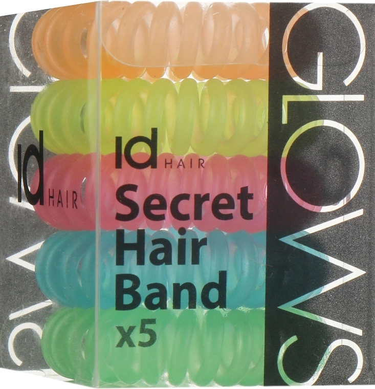 IdHair Силиконовые резинки для волос, разноцветные Secret Hair Band Glow - фото N1