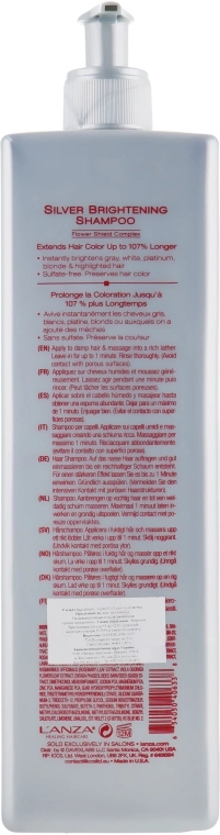 L'anza Шампунь для устранения желтизны Healing ColorCare Silver Brightening Shampoo - фото N5