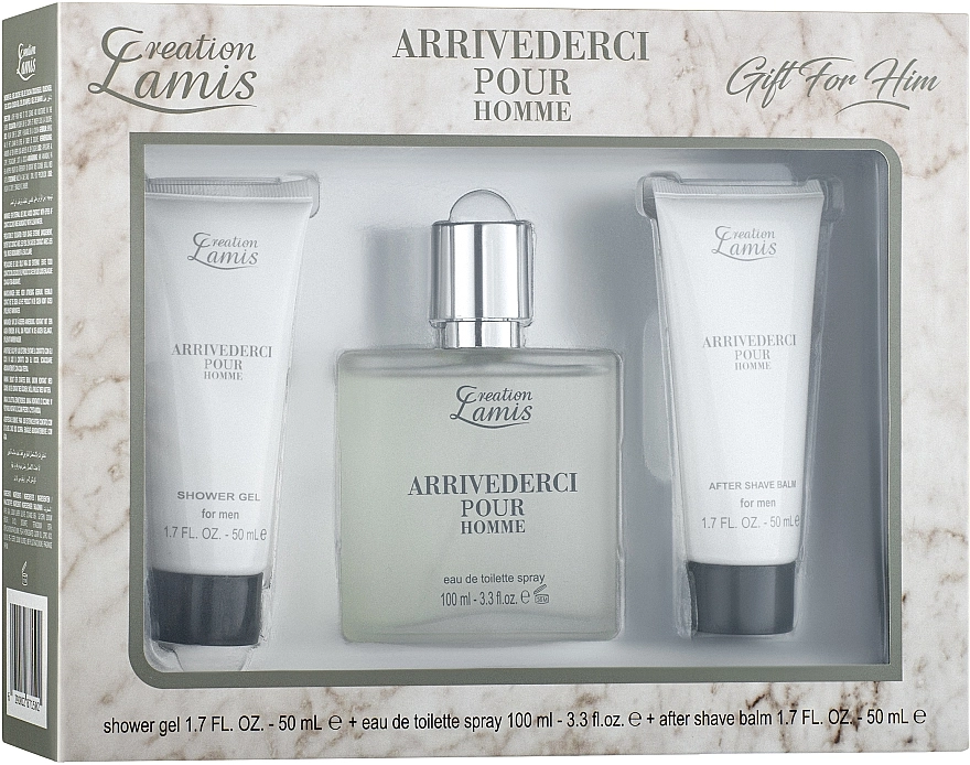 Creation Lamis Arrivederci Pour Homme Набор (edt/100ml + sh/gel/50ml + ash/balm/50ml) - фото N1