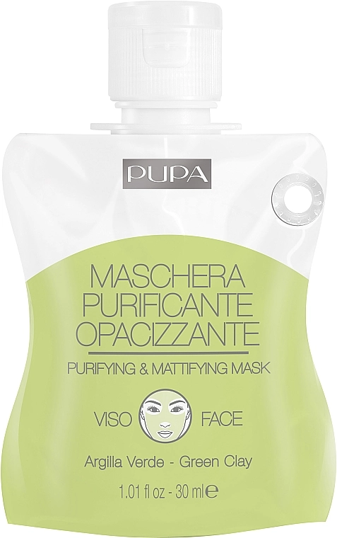 Pupa Очищающая и матирующая маска для лица Shachet Mask Purifyng & Mattifyng Mask - фото N1