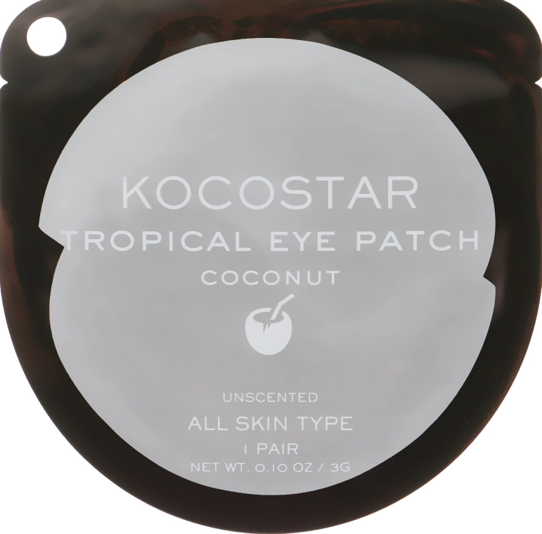 Kocostar Гідрогелеві патчі для очей "Тропічні фрукти. Кокос" Tropical Eye Patch Coconut - фото N1